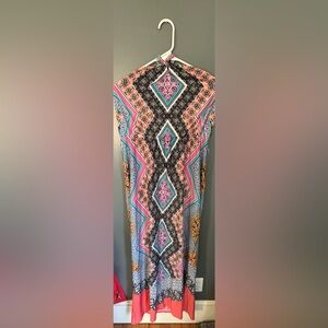 Tie neck maxi dress